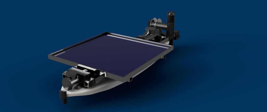 Solar powered robotic boat concept